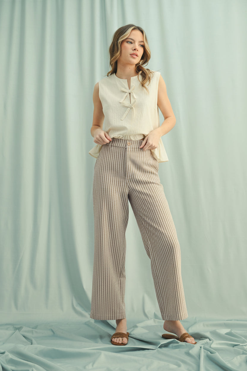 Striped Wide Leg Pants