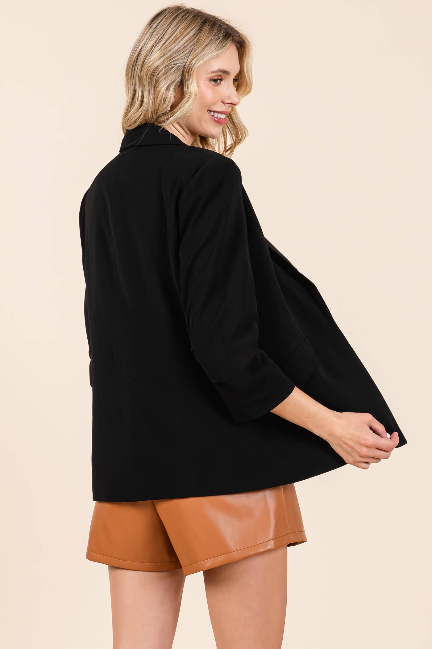 *Classy Open-Front Casual Blazer