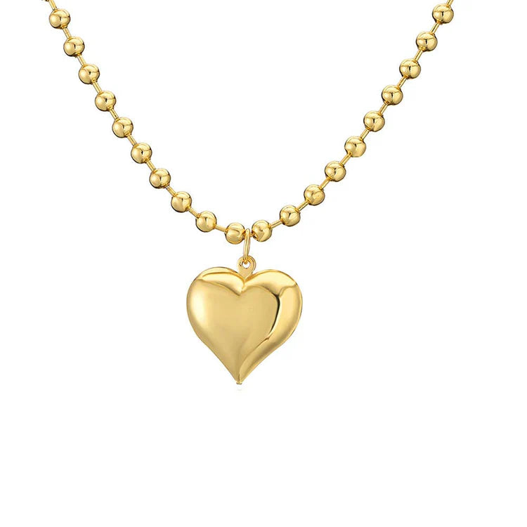 *HEART BEADED NECKLACE