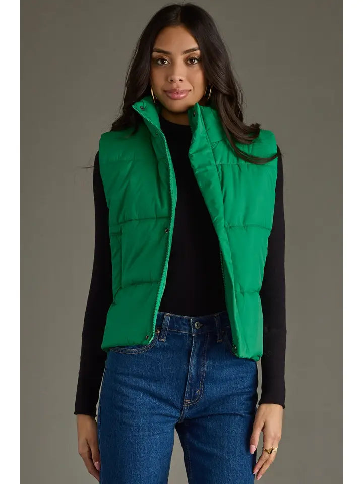 Classic Green Puffer Vest