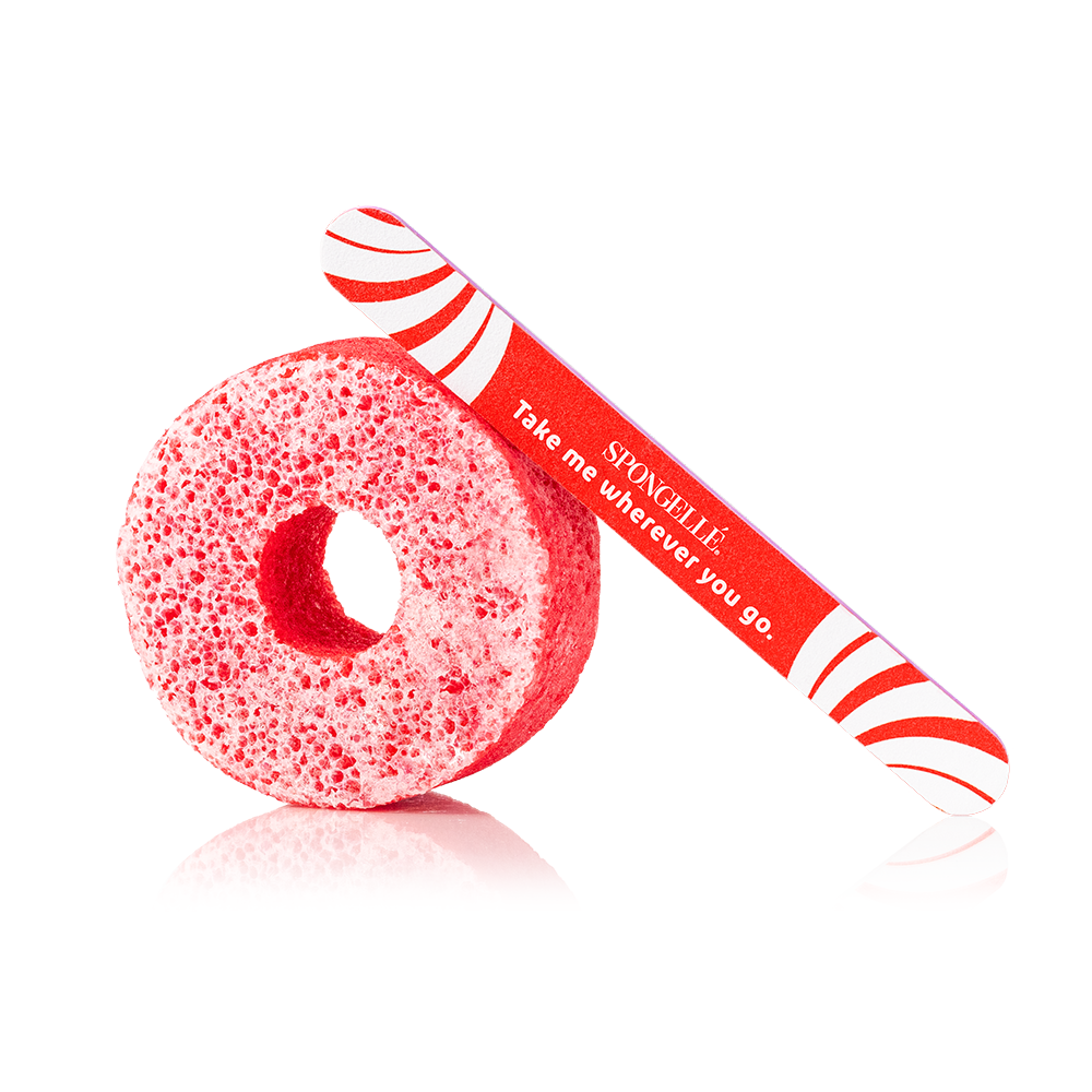 *Candy Cane Holiday PediPOP Pedi Buffer & Nail File Christmas