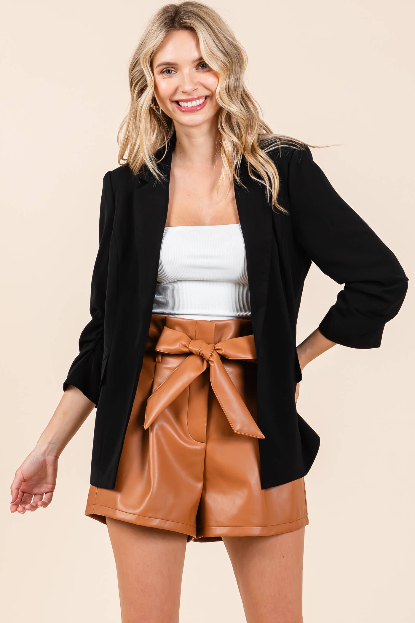 *Classy Open-Front Casual Blazer