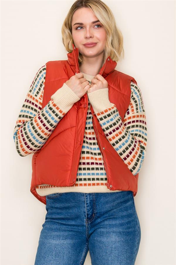 Rust Puffer Vest