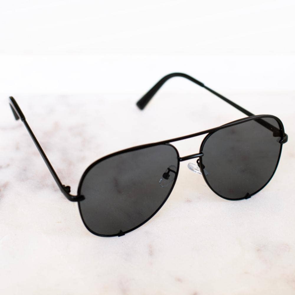 *Alexa Aviator Frame Sunglasses