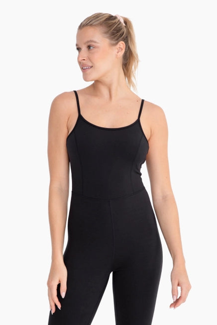 *BLACK SLEEVELESS FULL LENGTH FLARED JUMPSUIT