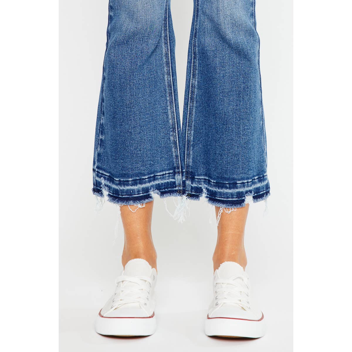 *KANCAN HIGH RISE CROP BOOTCUT MEDIUM WASH