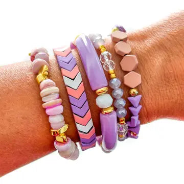 *COTTON CANDY BRACELET STACK
