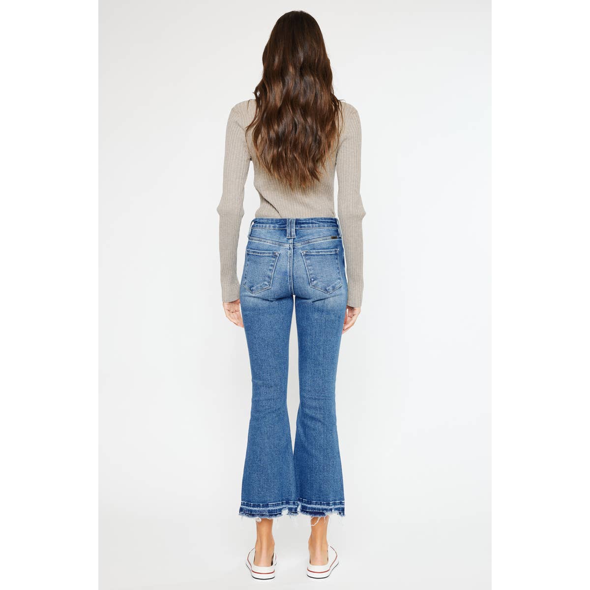 *KANCAN HIGH RISE CROP BOOTCUT MEDIUM WASH