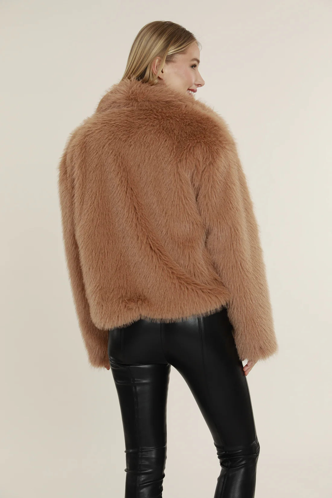 *Faux Fur Camel Jacket