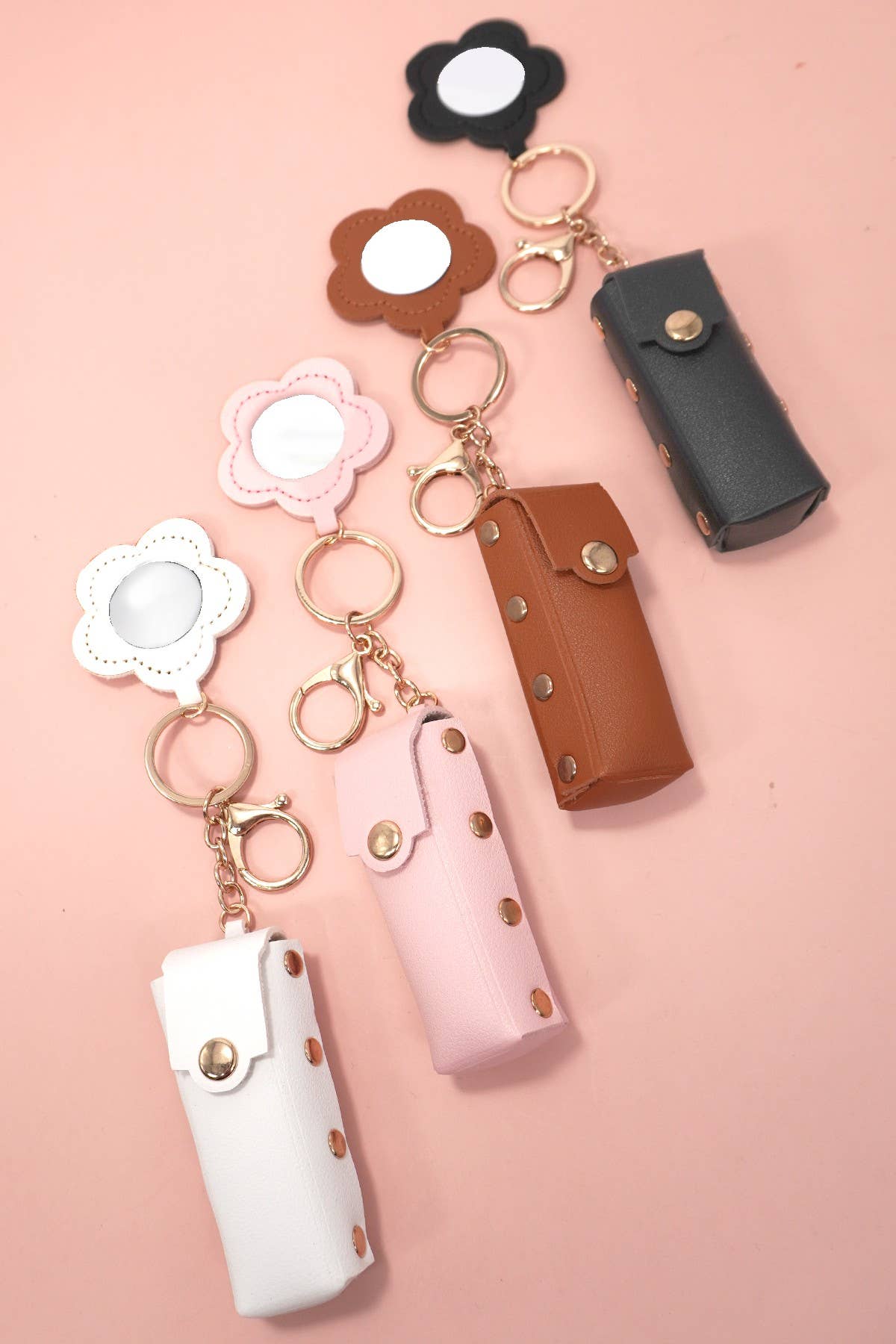 *VEGAN LEATHER LIP BAG CHARM KEYCHAINS