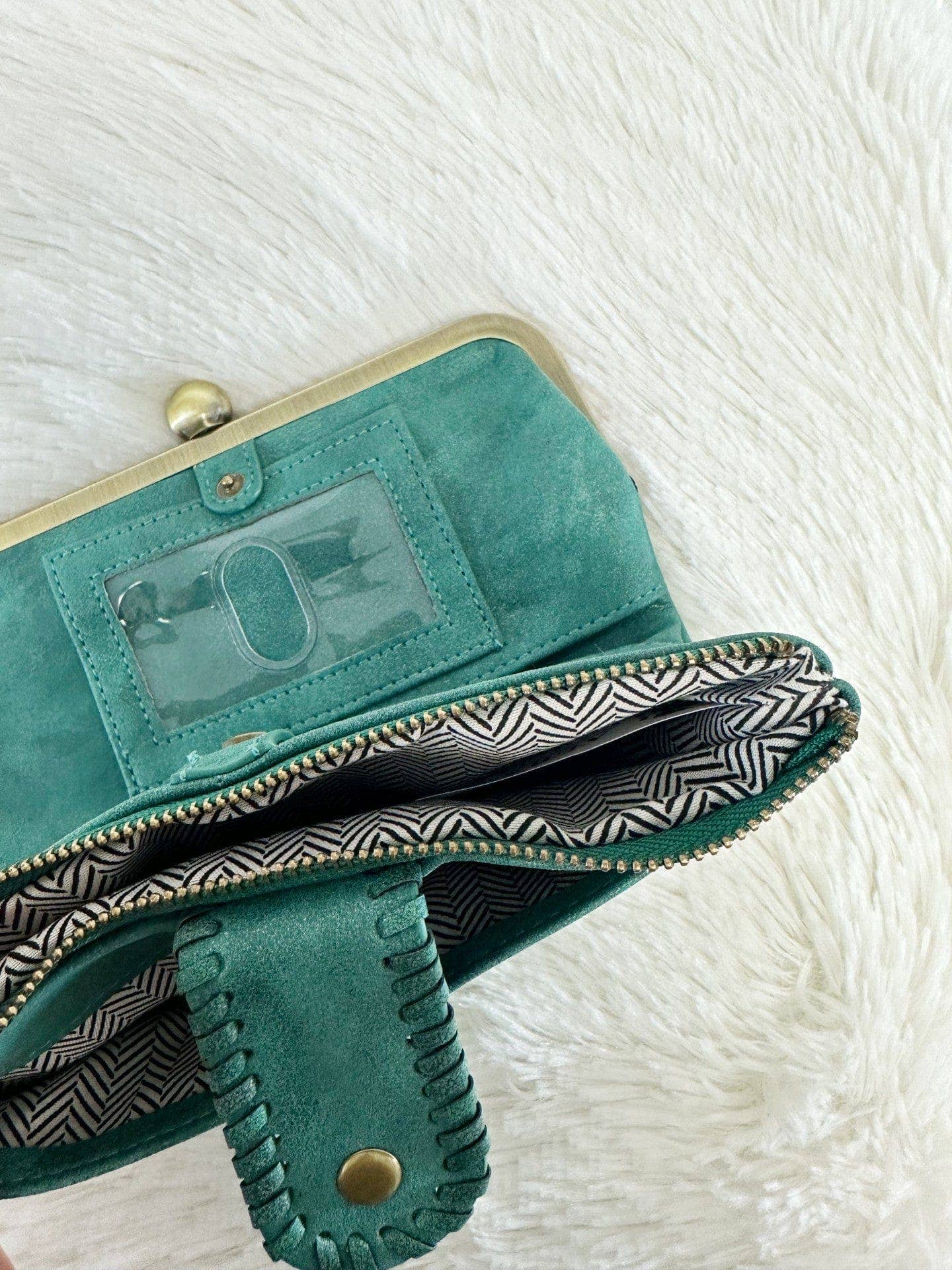 *BP207 Grace Crossbody Clutch Wallet - Pearl Emerald