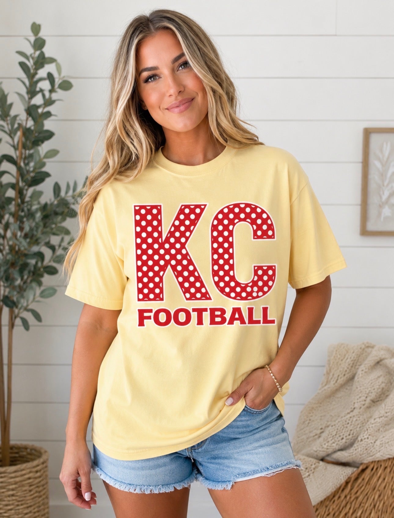 Polka Dot KC Football - T'Shirt