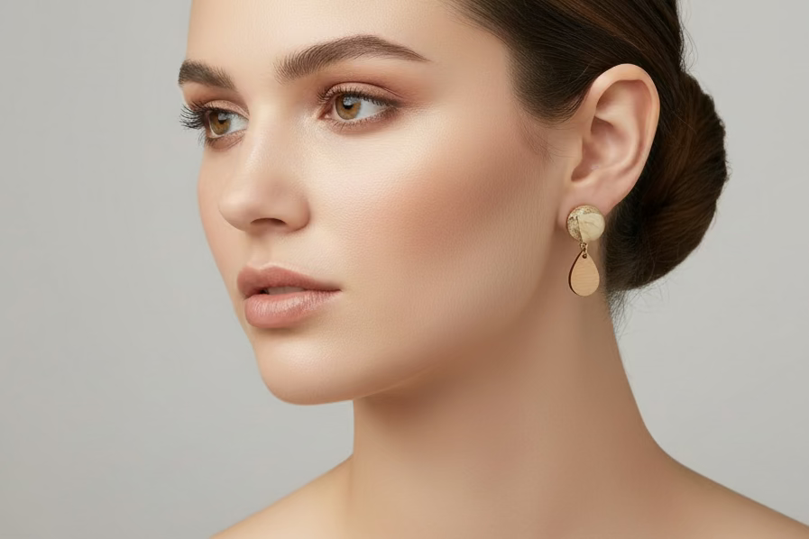 *Wood Tear drop Earrings