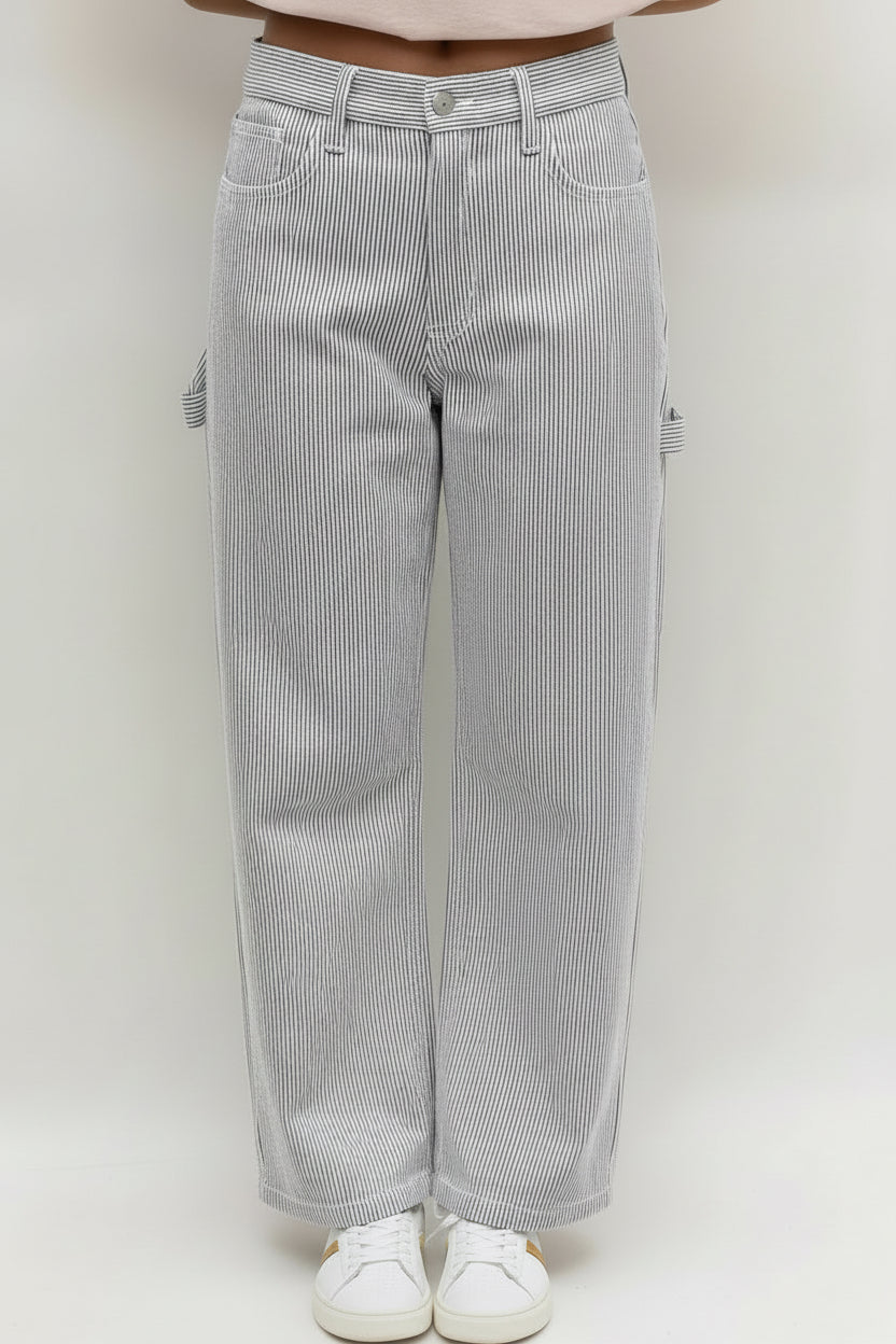 JBD Stripe Barrel Jean