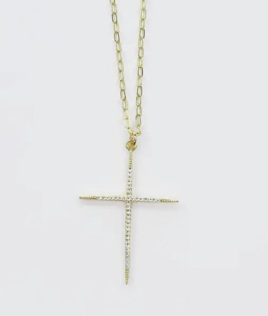 Full of Grace Gold Cross Necklace
