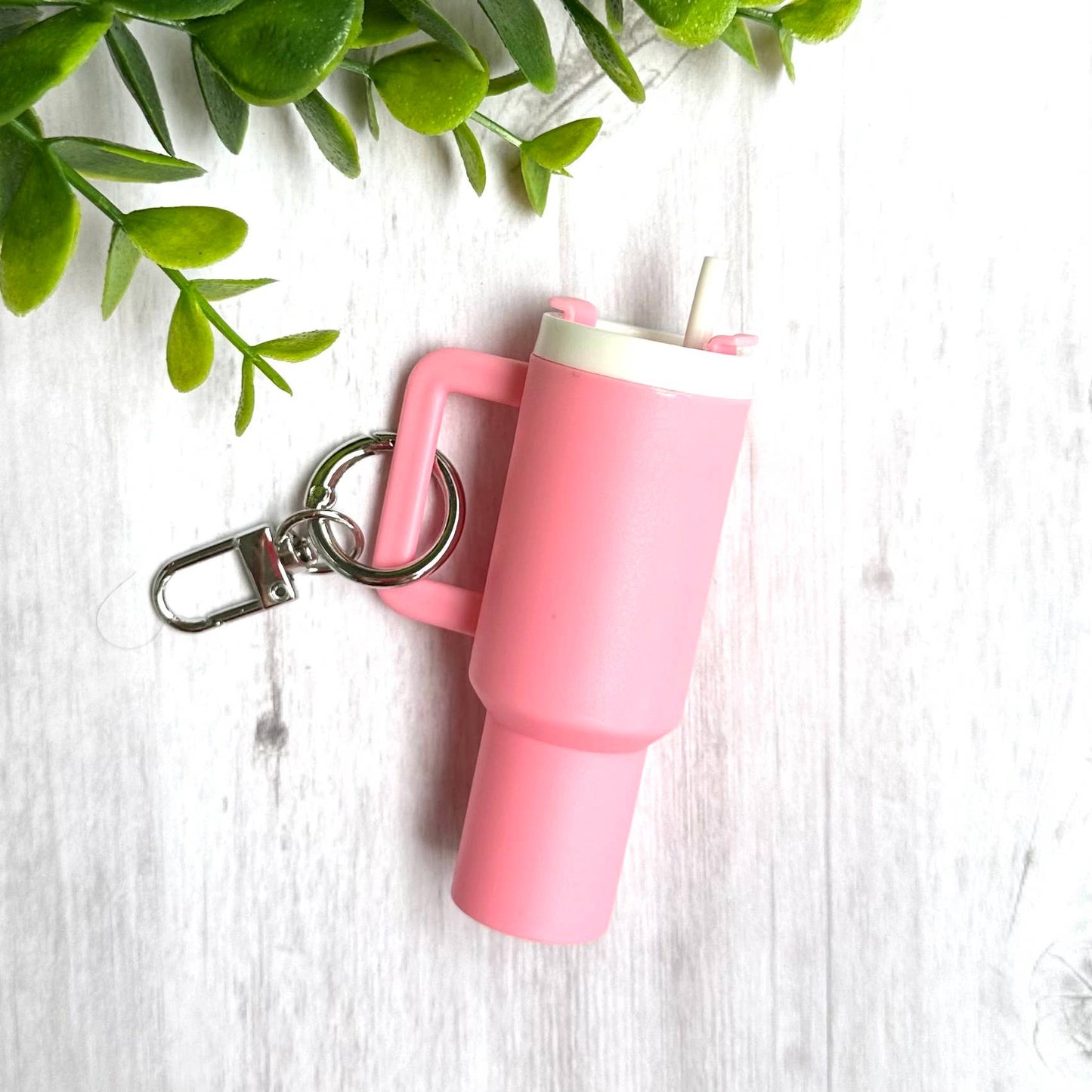 *Mini Tumbler Keychain Carry Storage Container Pink