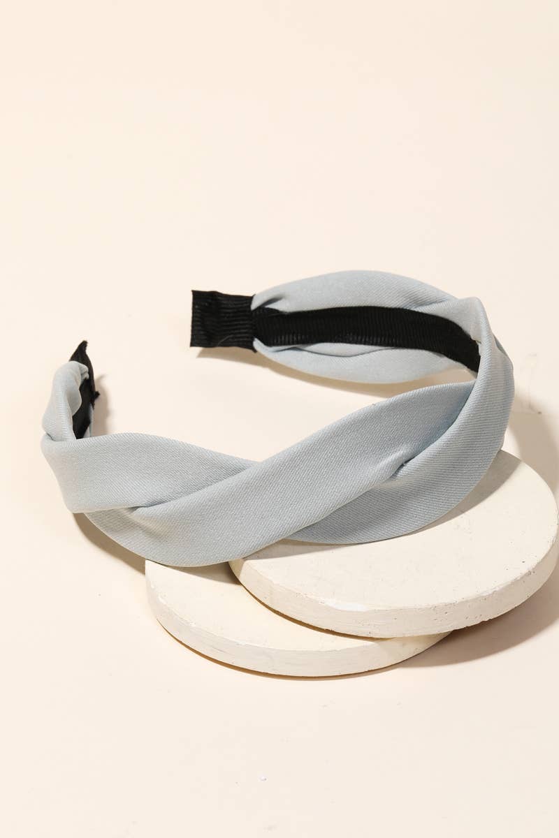*Soft Twist Fabric Headband -Mint