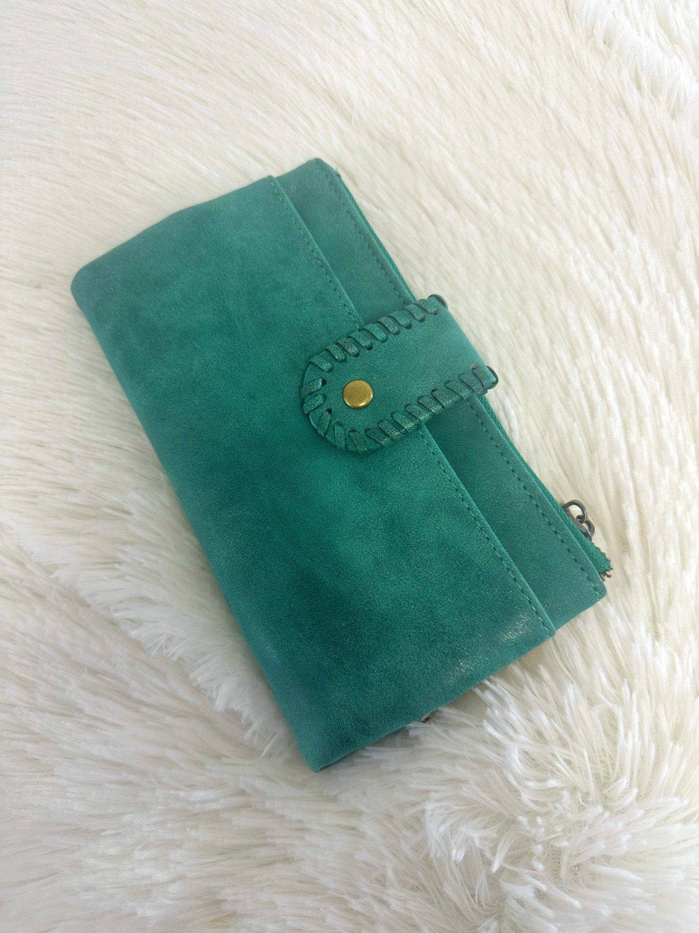 *BP207 Grace Crossbody Clutch Wallet - Pearl Emerald
