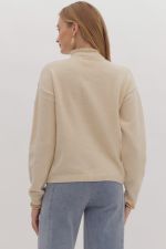 *Long Sleeve Turtle Neck Sweater - Cream