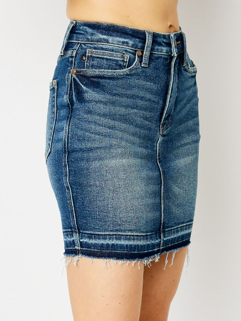 *JUDY BLUE - HIGH WAISTED TUMMY CONTROL RELEASE HIM SKIRT