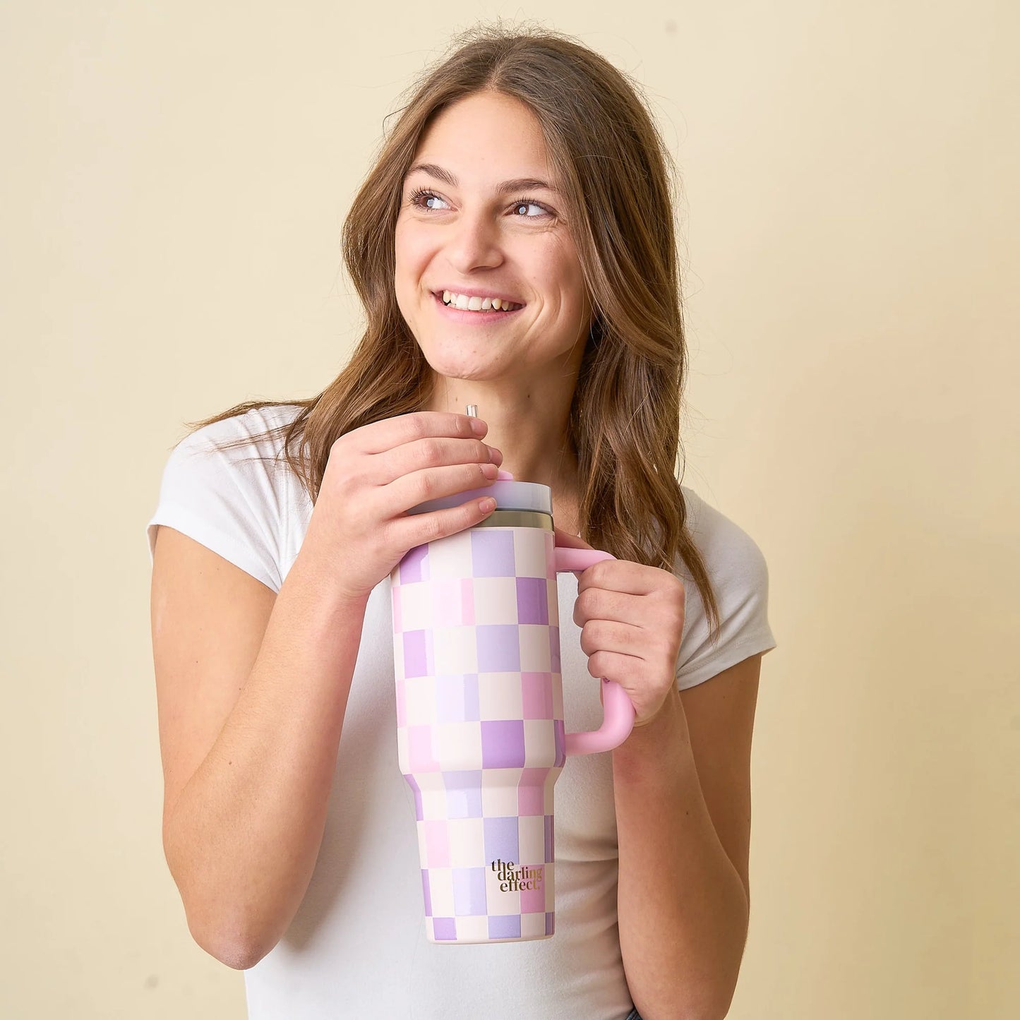 *Checker Take Me Everywhere Tumbler - 40 oz Sweetheart Check