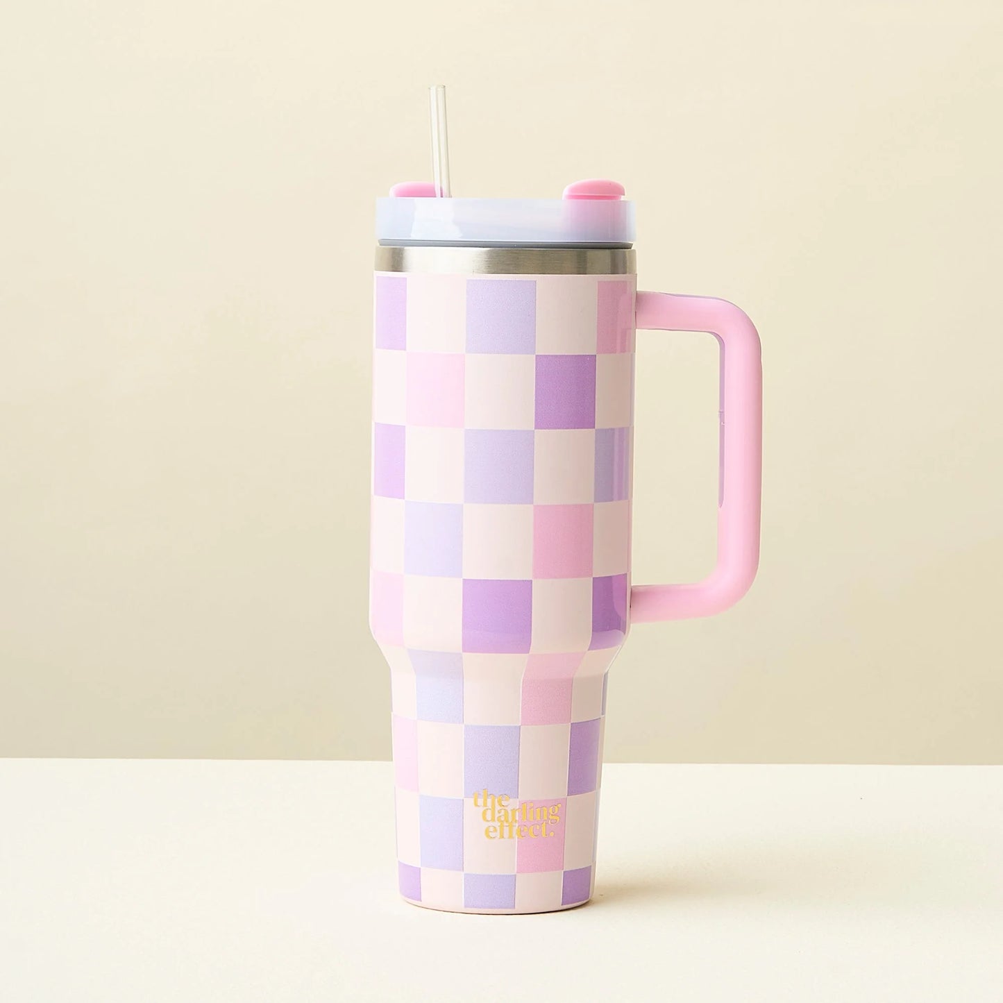 *Checker Take Me Everywhere Tumbler - 40 oz Sweetheart Check