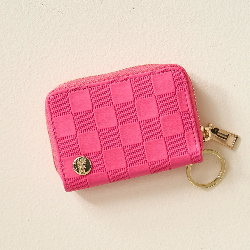 *Check Zip Around Wallet - Hot Pink
