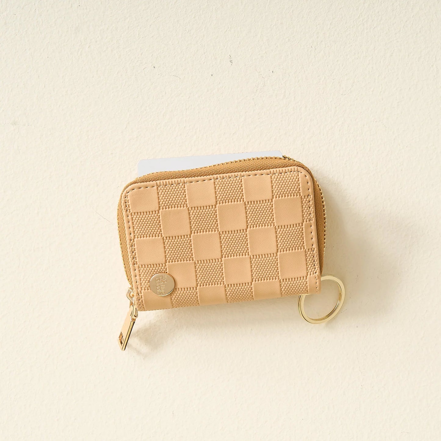 *Check Zip Around Wallet - Tan