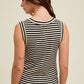 STRIPED RIBBED KNIT TANK