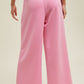 SCUBA DRAWSTRING WIDE LEG PANTS - HIBISCUS