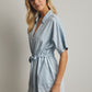 COLLARED CHAMBERY DENIM MINI DRESS