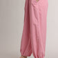 GINGHAM DRAWSTRING WIDE LEG JOGGER PANTS