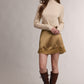 LACE TRIM SATIN MINI SKIRT