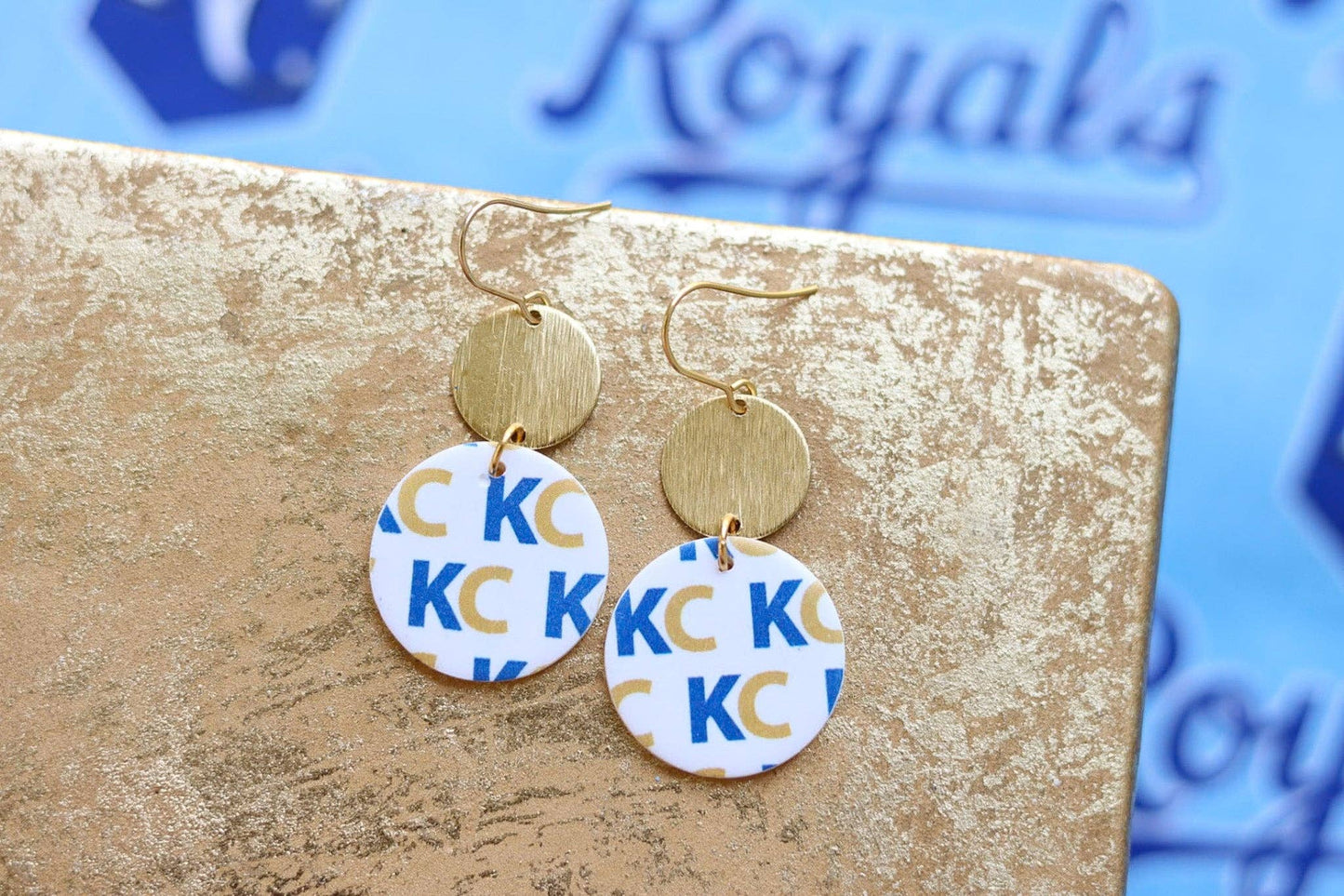 Clay KC Circle Earrings