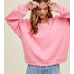 SCUBA RELAXED CROP SWEATSHIRT - HIBISCUS