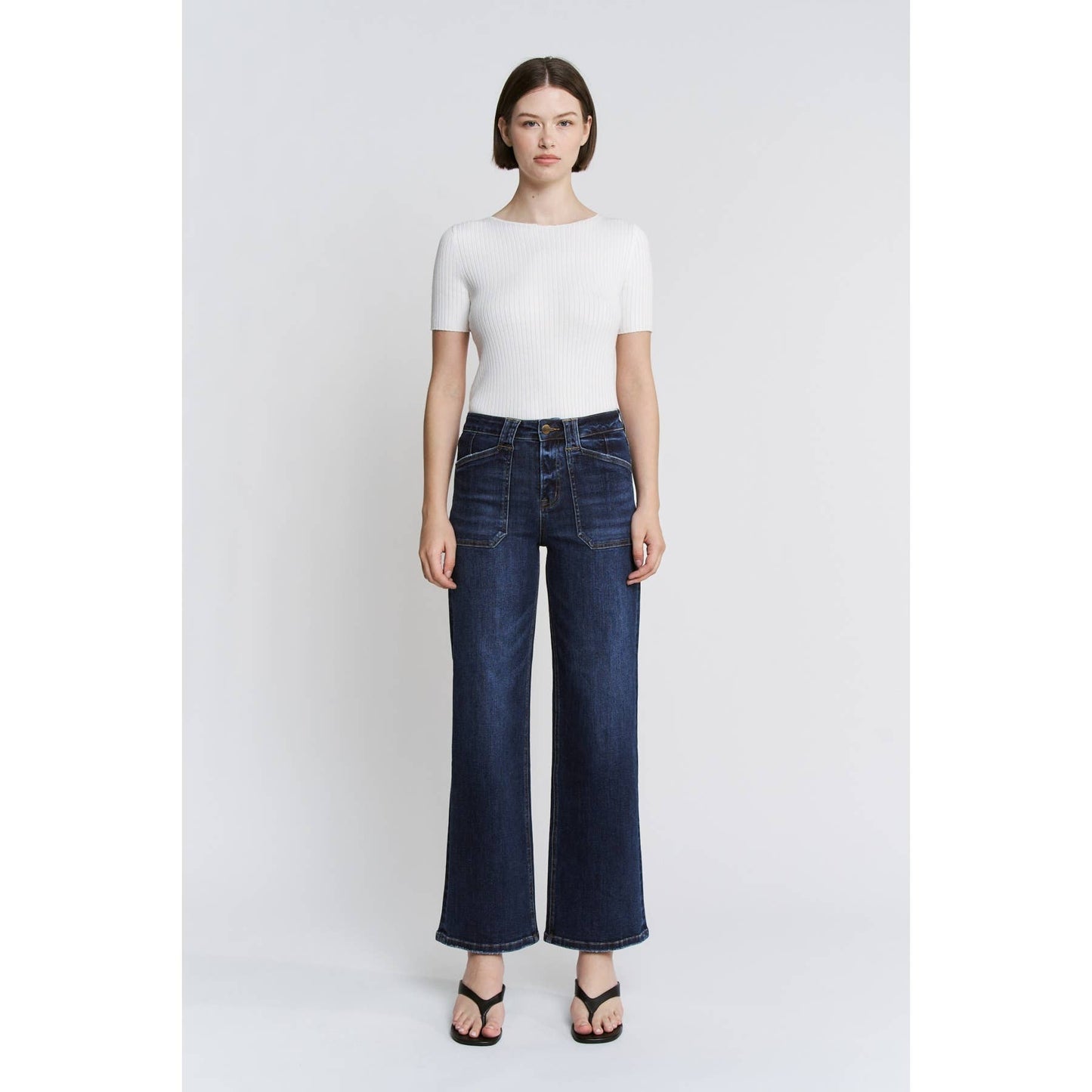 MICA HIGH RISE WIDE LEG WITH PATCH POCKET