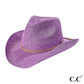 C.C Brand Sequin detailing Cowboy hat with suede trim