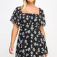 Plus Size Floral Chiffon Dress - NK18361-D