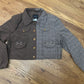 Multi Plaid Horse Bit Crop Jacket