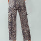 Savanna Leopard Cropped Cargo Pants