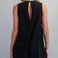 Sleeveless Patch Pocket Romper - Black