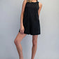 Sleeveless Patch Pocket Romper - Black