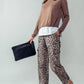 Savanna Leopard Cropped Cargo Pants