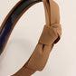 CLASSIC BOW KNOTTED HEADBAND HAIR BAND | TAN