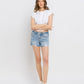 *MID RISE RAW DISTRESSED HEM SHORTS T6390