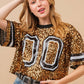 Sequin Game Day Crop Varsity Top