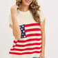 STAR AND STRIPE AMERICAN FLAG KNIT TOP