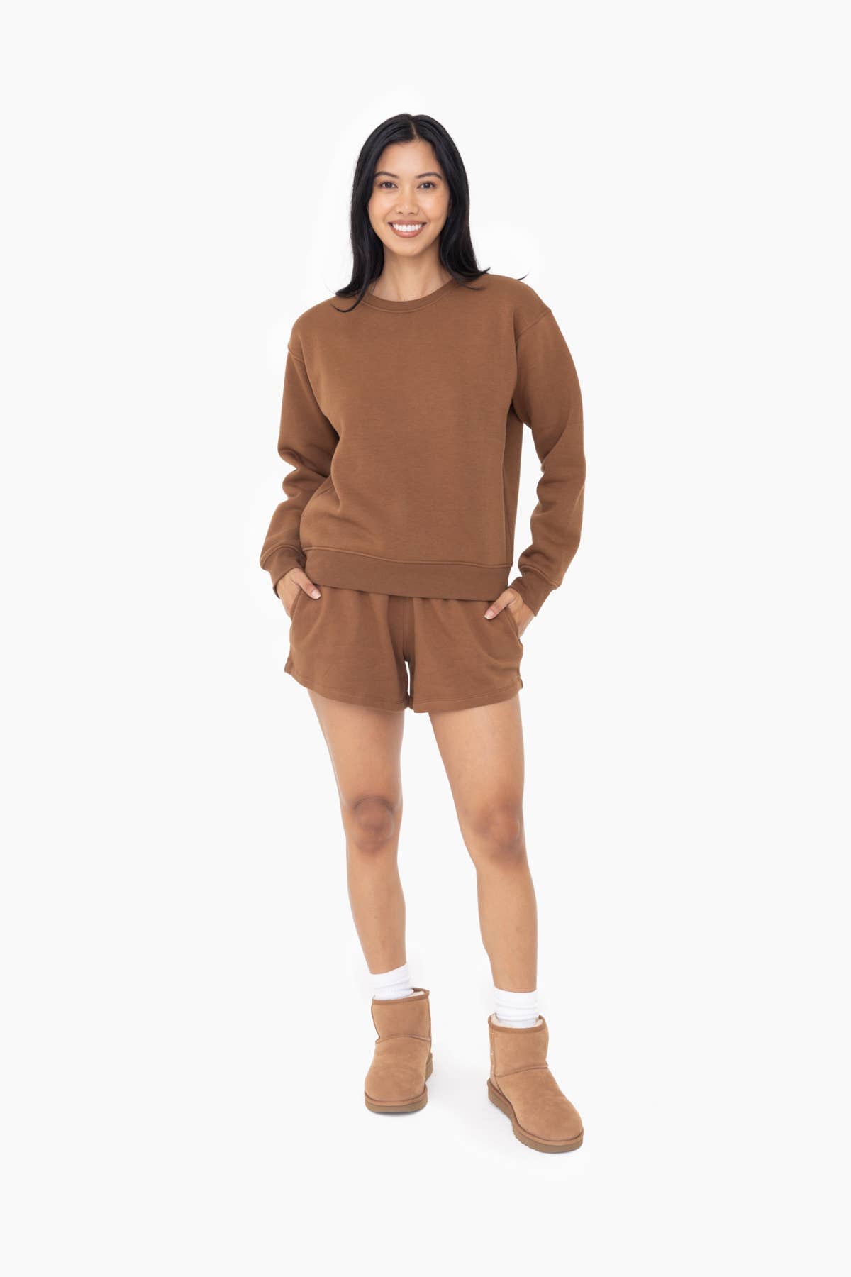 Classic Fit Fleece Sweatshirt - Cocoa Dust