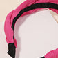 Soft Twist Fabric Headband - Hot Pink