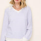 POLO COLLAR V NECK KNIT TOP